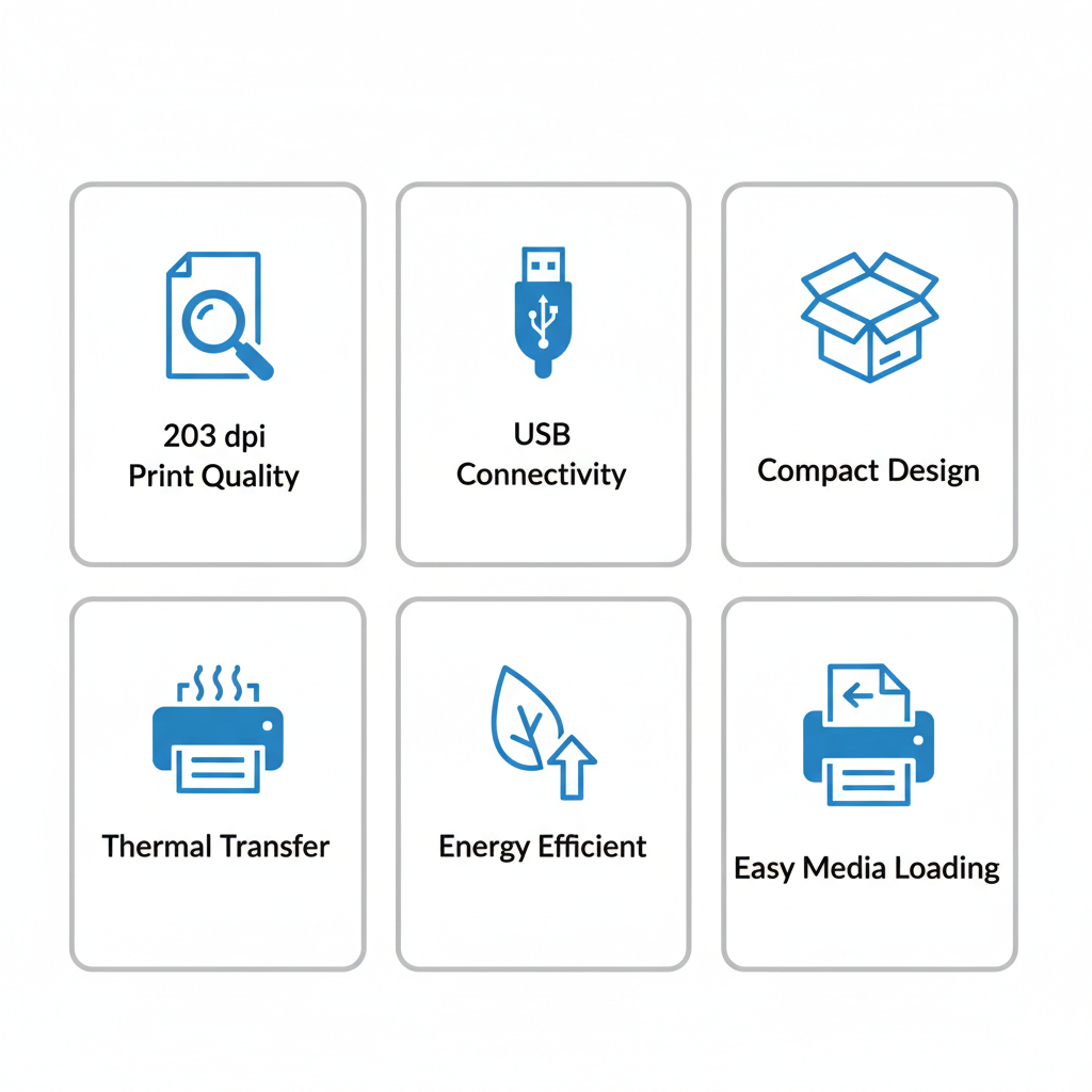 Key features of Zebra ZD220 thermal transfer